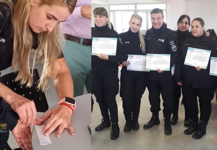 We finished the first training on fingerprint identification for the Buenos Aires Penitentiary Service