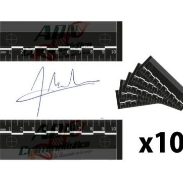 Testigos métricos escala lineal color negro 10 cm. x 10 un.