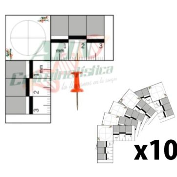 Testigos Métricos bidimensionales blanco tamaño pequeño x 10 un.