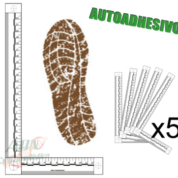 Testigos Métricos bidimensionales autoadhesivos 23x12 cm blanco x 5 un.