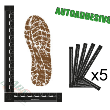 Testigos Métricos bidimensionales autoadhesivos 23×12 cm negro x 5 un.