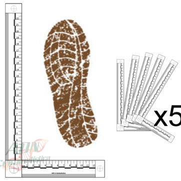 Testigos Métricos bidimensionales 23x12 cm blanco x5 un.