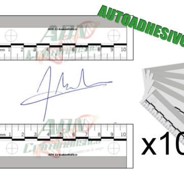 Testigos métricos escala lineal autoadhesivo blanco 10 cm. x 10 un.