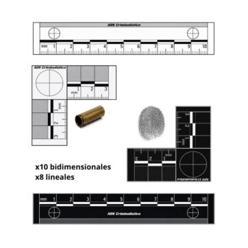 Kit de testigos métricos autoadhesivos bidimensionales y lineales x 18 un.