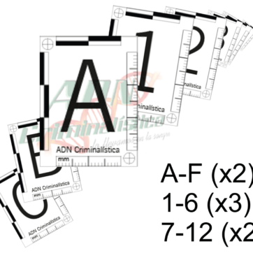 Señaladores métricos numéricos color blanco x 36 un.