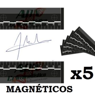 Testigos métricos escala lineal magnético color negro 10 cm. x 5 un.