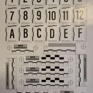 Plancha de testigos métricos autoadhesivos
