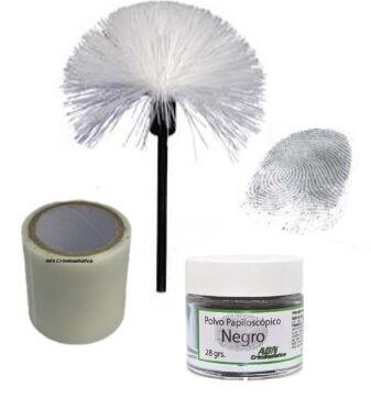 Kit Vucetich PRO de revelado de huellas con fibra de vidrio