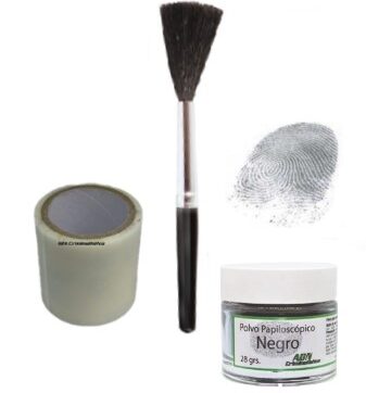 Kit Vucetich PRO de revelado de huellas con pelo de Camello