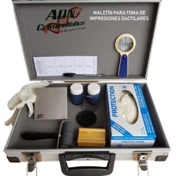 Maletín especializado para toma de impresiones dactilares