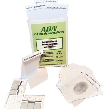Levantadores adhesivos (lifters) transparentes para huellas latentes x50 un.