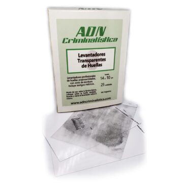Levantadores adhesivos (lifters) transparentes para huellas tamaño palmar x25 un.