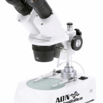 Lupa binocular estereoscópica 20x-40x con luz halógena incidente y transmitida