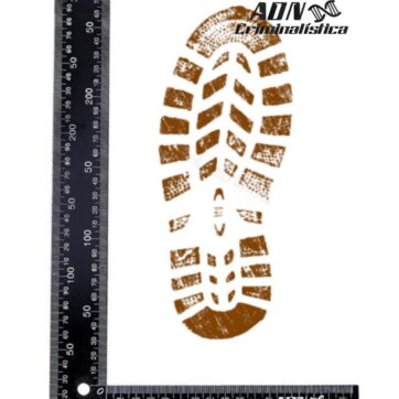 Testigo métrico bidimensional metálico color negro tamaño grande