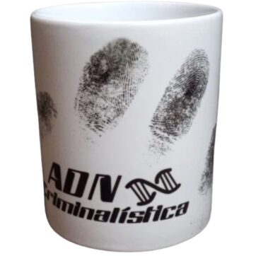 Taza de cerámica mágica que revela huellas latentes