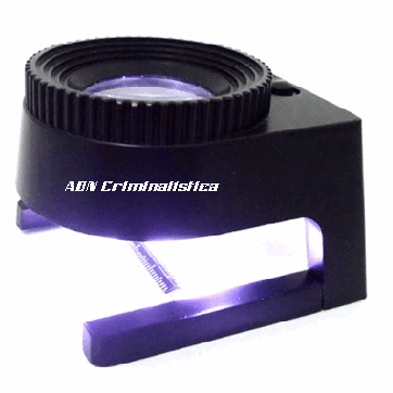 Lupa cuentahilos 20x 25mm. metálica LED