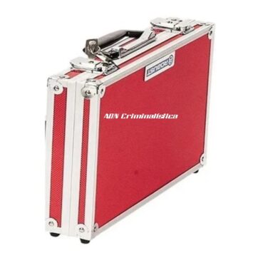 Maletín de aluminio reforzado pequeño color rojo