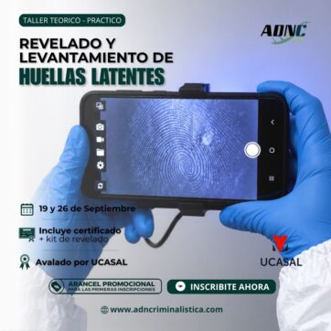 Taller teórico-práctico de Revelado y Levantamiento de Huellas Latentes (online y presencial)
