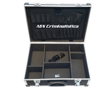 Large reinforced aluminum case with dividers – ADN Criminalística