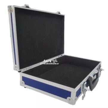 Maletín de aluminio reforzado mediano color azul