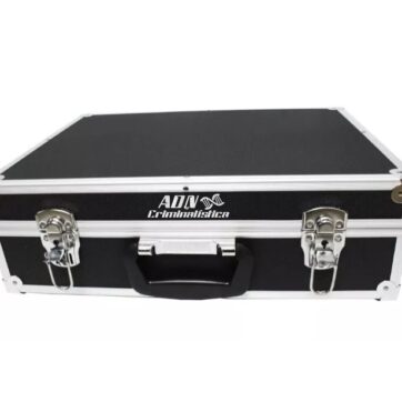 Maletín de aluminio reforzado grande color negro