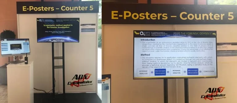 Presentación de e-poster «Scopometric method applied to the forensic investigation» en 8th European Academy of Forensic Science Conference (EAFS 2018)