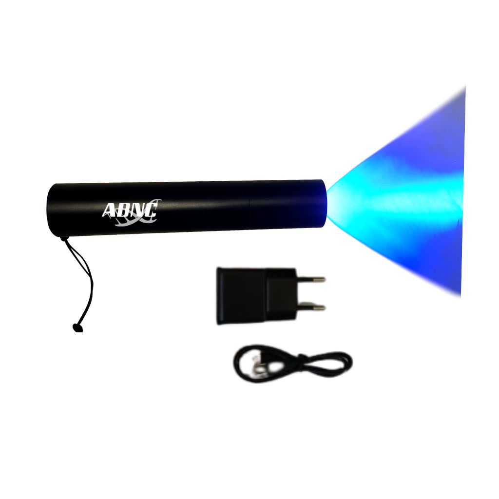 Linterna UV 365nm de alta potencia y carga USB